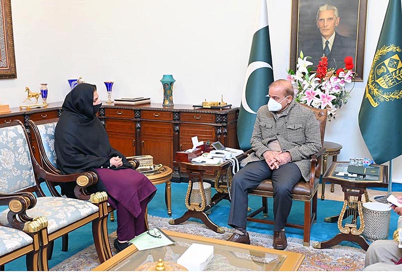 Member National Assembly Syeda Nausheen Iftkihar calls on Prime Minister Muhammad Shehbaz Sharif