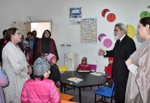 Honorable Chief Justice Federal Shariat Court, Syed Muhammad Anwer along with Chairperson NCSW, Nilofar Bakhtiar visits Women Crisis Center