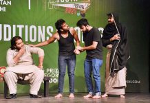 Candidates are giving acting auditions during Pakistan Youth Festival 2023 organized by Arts Council of Pakistan Karachi