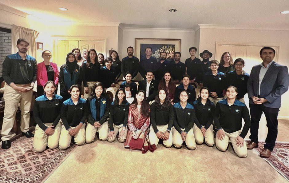 National women’s cricket team hosted at Pakistan House in Australia