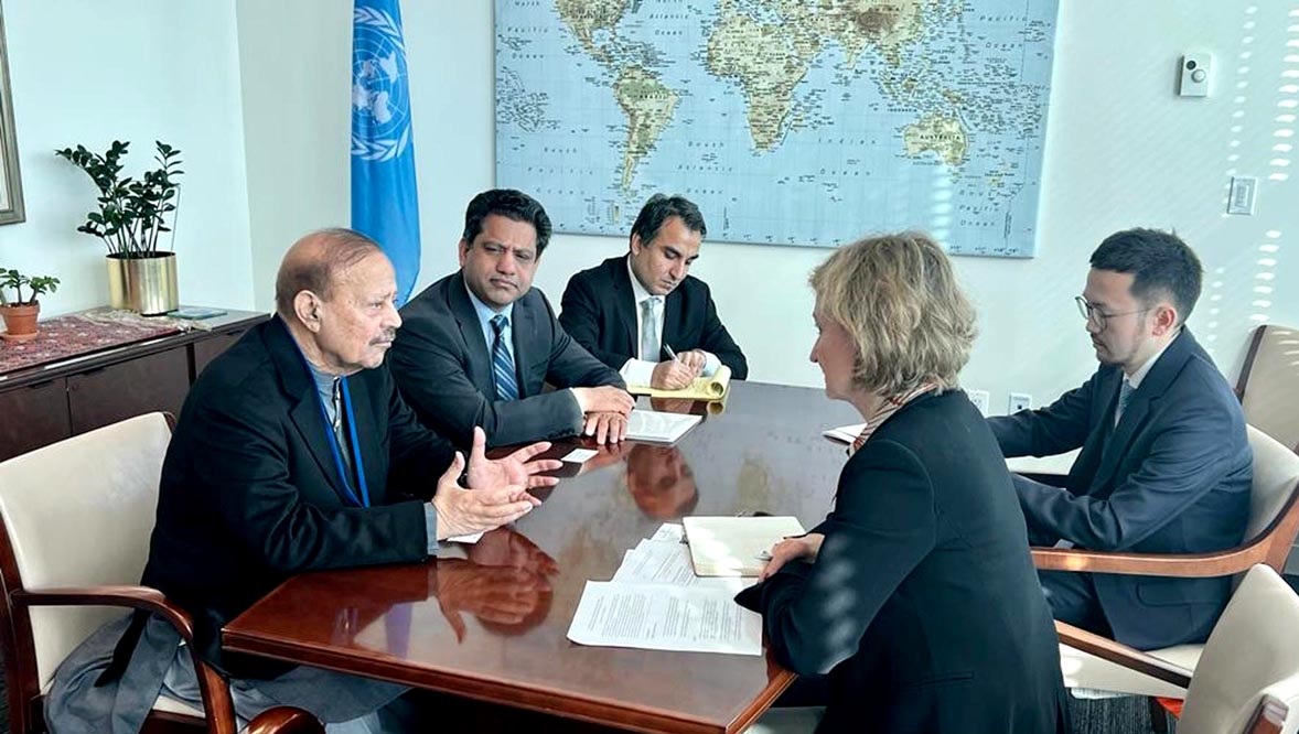 AJK President Barrister Chaudhry meets top UN officials on worsening situation in IIOJ&K