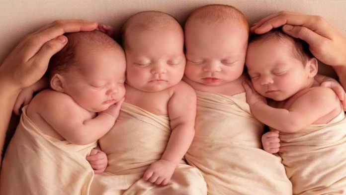 Woman gives birth to four babies