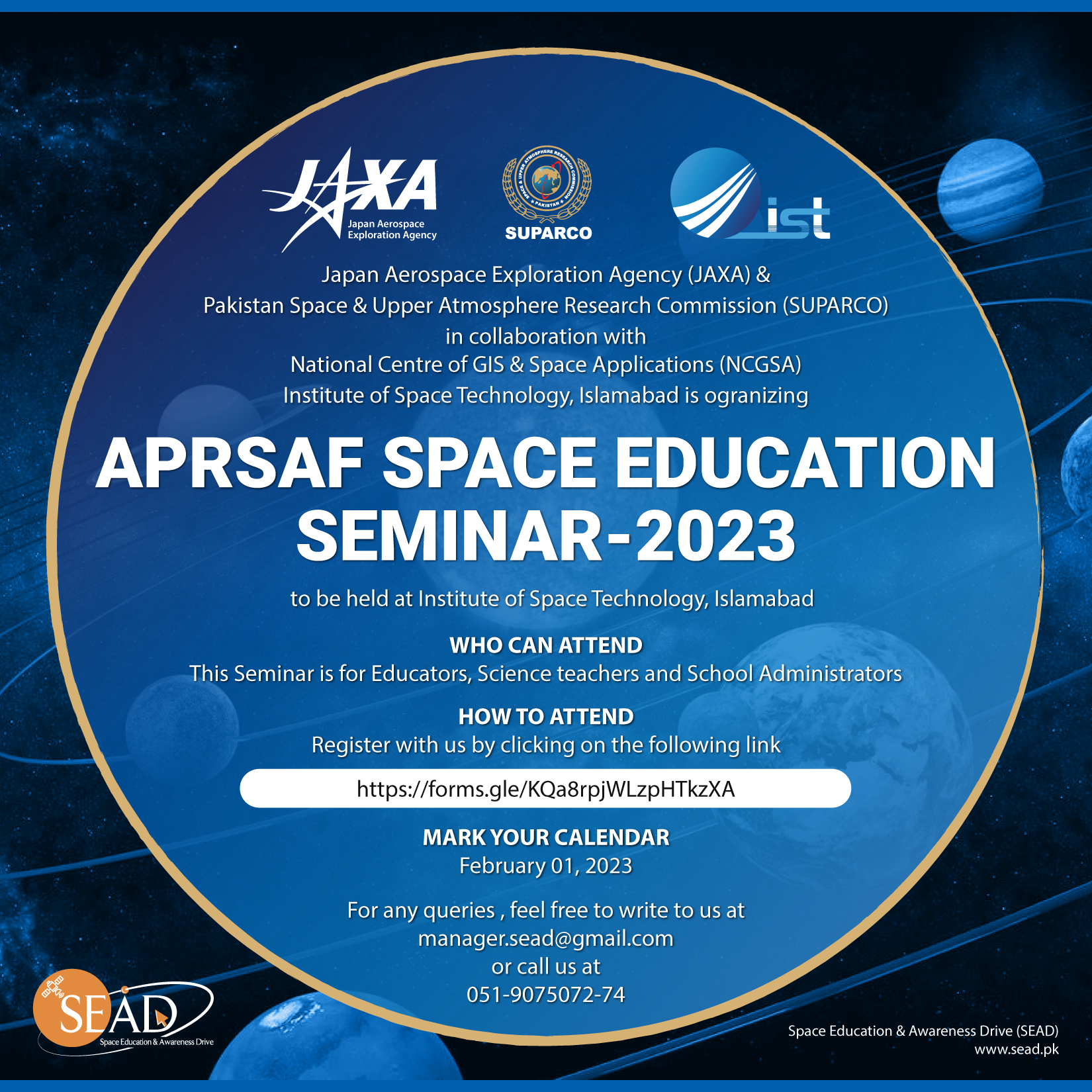 APRSAF Space Education Seminar 2023 to be held in February