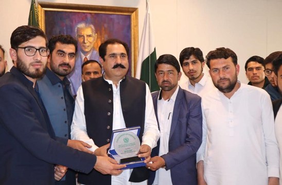 Students of Kurram call on Federal Minister Sajid Hussain Turi