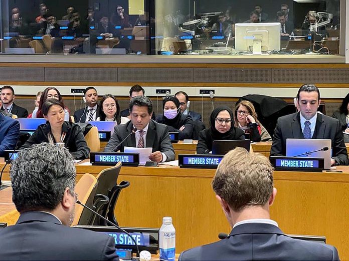 Ambassador Aamir Khan, Deputy Permanent Representative of Pakistan to the UN speaking during the informal briefing by USG Ms. Melissa Fleming to Col Member States Ambassador Aamir Khan, Deputy Permanent Representative of Pakistan to the UN speaking during the informal briefing by USG Ms. Melissa Fleming to Col Member States