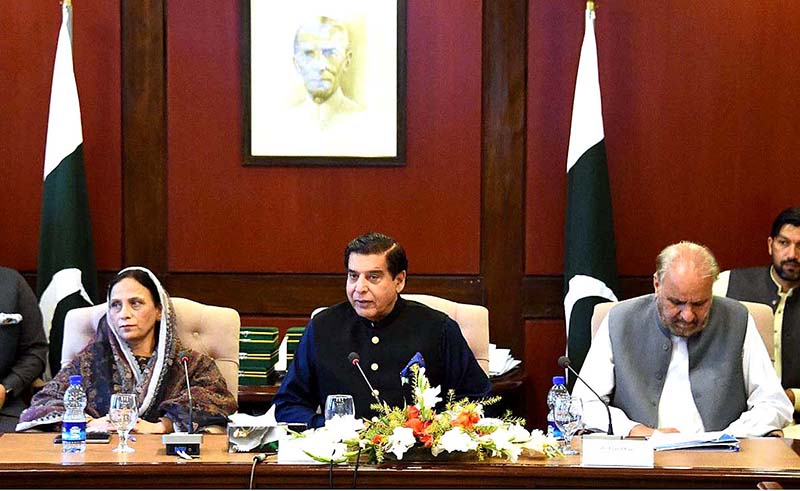 Speaker National Assembly Raja Pervez Ashraf chairing the meeting on “Policy Dialogue on Climate Smart Agriculture & Food Security: Challenges and way Forward” organized by Pakistan Institute for Parliamentary Services (PIPS)
