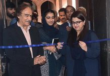 Special assistant to Prime Minister for youth affairs Ms. Shaza Fatima Khawaja cutting the ribbon to inaugurates poster competition and spring plantation drive at NCA