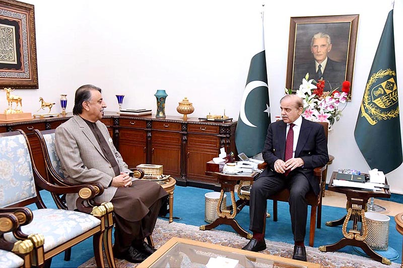 Governor Balochistan Malik Abdul Wali Kakar calls on Prime Minister Muhammad Shehbaz Sharif