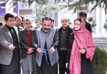 Senior Minister Forest Wildlife & Environment Gilgit-Baltistan Raja Zakaria Khan Maqpoon inaugurating Plantation Drive during the ceremony of World Wildlife Day 2023 Partnerships for Wildlife Conservation organized by WWF-Pakistan in collaboration with Gilgit-Baltistan Forest Wildlife Department at Fatima Jinnah Degree College for Women, Gilgit
