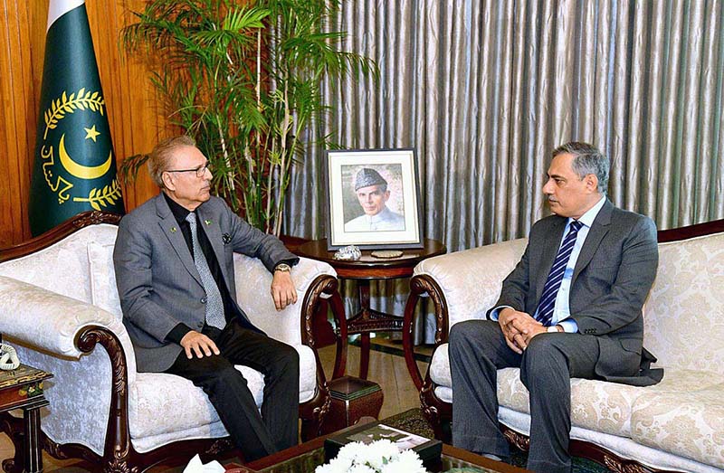 Pakistan’s Ambassador-designate to Ukraine, Major General (r) Nadir Khan called on President Dr. Arif Alvi at Aiwan-e-Sadr