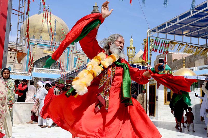 A large number of devotees attending 771st Urs celebration at shrine of Hazrat lal Shahbaz Qalandar