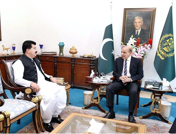 Chairman Senate Sadiq Sanjrani calls on Prime Minister Muhammad Shehbaz Sharif