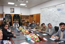 Home Secretary Gilgit-Baltistan chairs a meeting regarding Shishper Glacier, DG GBDMA and DC Hunza giving briefing on Shishper Glacier