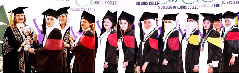 First Lady Begum Samina Alvi addressing the 30th Convocation of the Fazaia Bilquis College of Education for Women Pakistan Air Force (PAF) Nur Khan, in Rawalpindi