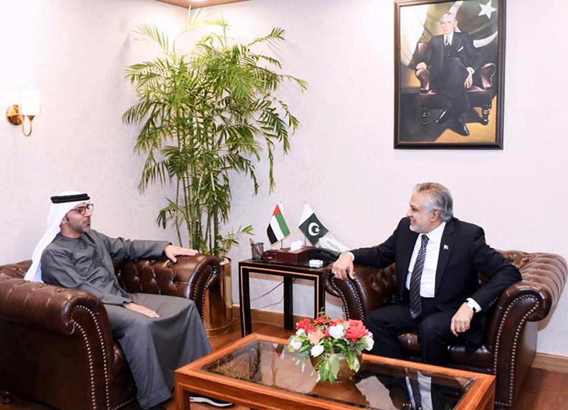 H.E. Mr. Hamad Obaid Ibrahim Salim Al-Zaabi, Ambassador of the United Arab Emirates called on the Federal Minister for Finance & Revenue Senator Mohammad Ishaq Dar