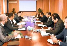 Federal Secretary, Ministry of Housing and Works, Iftikhar Ali Shallwani in a meeting with representatives of the China State Construction Engineering Corporation Ltd