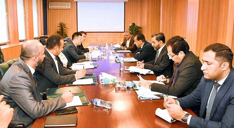 Federal Secretary, Ministry of Housing and Works, Iftikhar Ali Shallwani in a meeting with representatives of the China State Construction Engineering Corporation Ltd