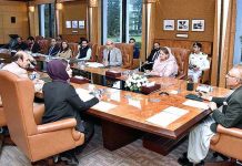 President Dr Arif Alvi chairing a meeting on the role of financial services for the facilitation of persons with disabilities, at Aiwan-e-Sadr