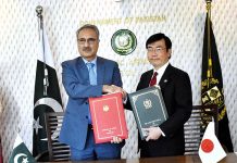 Additional amount for the Japanese Grant aid for installation of Weather Surveillance Radar in Multan City worth of JPY760 million was signed by Dr.Kazim Niaz, Secretary, Ministry of Economic Affairs and Mr. Ito Takeshi, Minister, Embassy of Japan