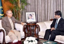 Pakistan’s Ambassador-designate to Tajikistan, Mr Muhammad Saeed Sarwar, called on President Dr Arif Alvi, at Aiwan-e-Sadr