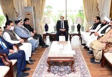 A delegation of Federal Ministers and MNAs hailing from erstwhile FATA calls on Prime Minister Muhammad Shehbaz Sharif in Islamabad