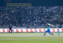 A view of cricket match between Quetta gladiators & Multan sultans during PSL 8 T20 cricket match at Pindi Cricket Stadium