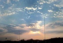 A beautiful view of clouds hovering over the sky in the Federal Capital