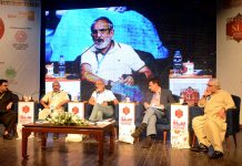 Sindhi Association of North America (SANA)’s Dr. Aijaz Turk speaking during a session titled ‘Contribution of Sindhi Diaspora’ in 6th Sindh Literature Festival (SLF) at Arts Council of Pakistan