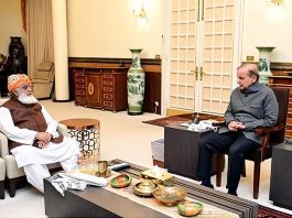 President Jamiat Ulema e Islam (F) Maulana Fazal ur Rehman calls on Prime Minister Muhammad Shehbaz Sharif