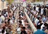 A large number of people are participating in the Iftar party given by PPP Chairman and Foreign Minister Bilawal Bhutto Zardari at Qaim Shah Bukhari Road