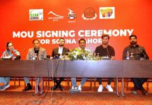 Lahore Qalandars captain Shaheen Shah Afridi speaking on the occasion of MOU signing ceremony for Sohna Lahore organized by PHA