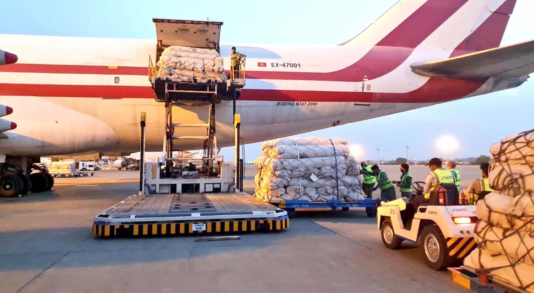NDMA dispatches 11th cargo plane carrying 1,200 winterized tents to Turkiye