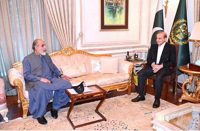 Member of the National Assembly Khalid Hussain Magsi calls on Prime Minister Muhammad Shehbaz Sharif