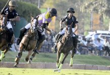 A view of Polo match between DS VS HN polo teams during Century Ventures National Open Polo Championship 2023 at Polo Club