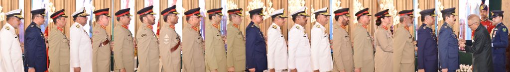 President confers military awards on armed forces personnel