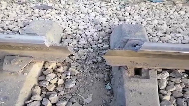 Train service suspended after explosion on railway track near Kotri