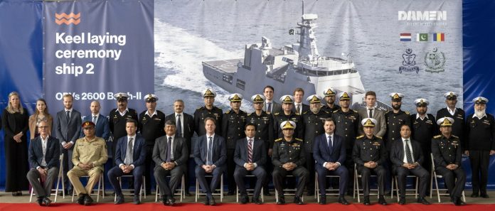 Pakistan Navy's offshore patrol vessel Keel Laying ceremony held at Romania