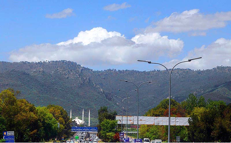 The federal capital is adorned with a beautiful view of clouds hovering above it