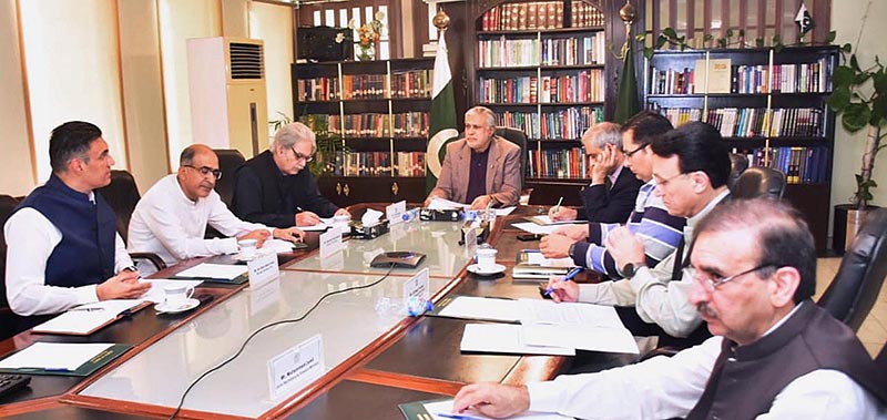 Federal Minister for Finance and Revenue Senator Mohammad Ishaq Dar chaired a meeting on CDA’s projects for overseas Pakistanis, at Finance Division