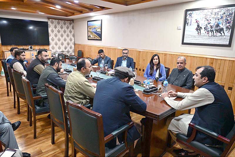 Chief Minister Gilgit-Baltistan Khalid Khurshid Khan in a meeting with CEO of Sehat Card and Representative of Rawish International at CM Secretariat