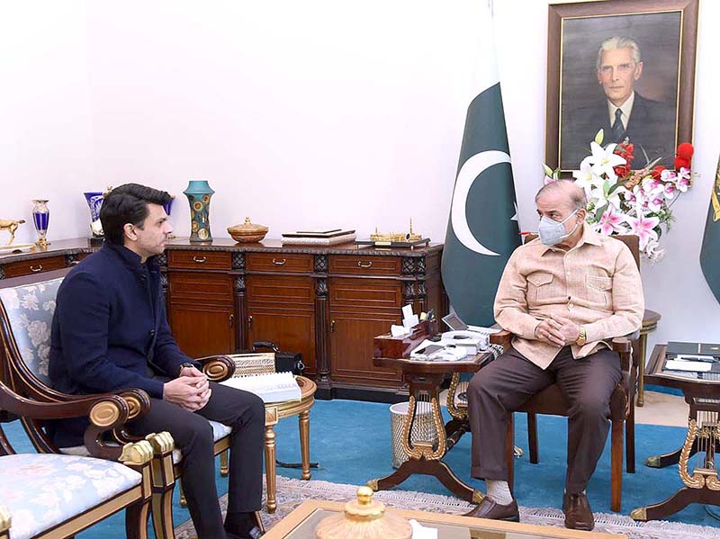 SAPM Jawad Sohrab Malik calls on Prime Minister Muhammad Shehbaz Sharif