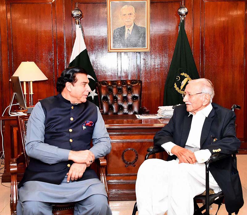 Aftab Shahban Mirani MNA called on Speaker National Assembly Raja Pervez Ashraf at Parliament House