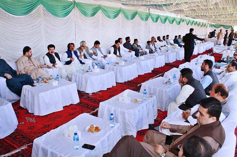People meeting with Chairman Senate Sadiq Sanjarani on the occasion of the Eid-ul Fitr
