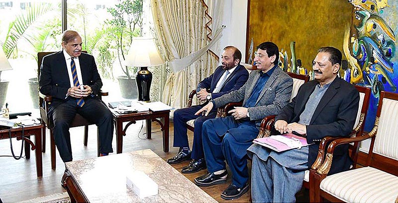 A delegation of Mutehda Qaumi Movement calls on Prime Minister Muhammad Shehbaz Sharif