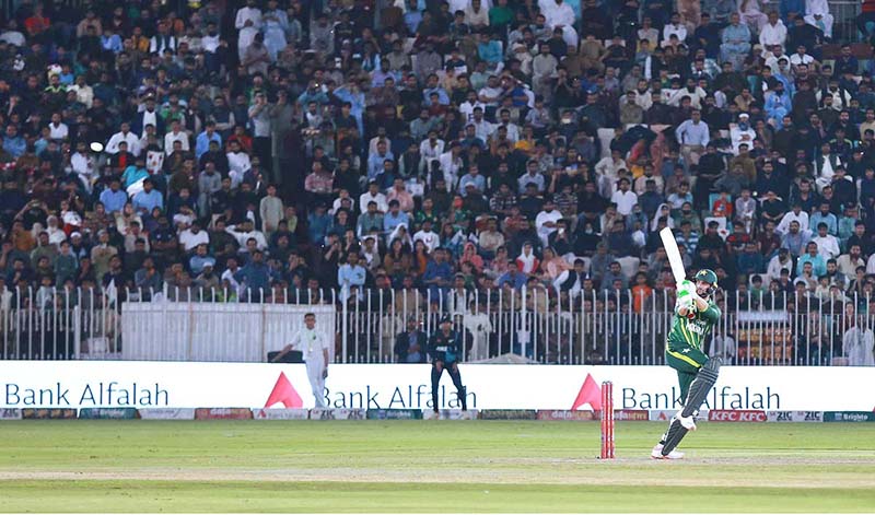 A view of 5th T-20 Cricket match between Pakistan and New Zealand at Pindi Cricket Stadium