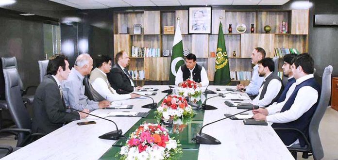 Adviser to PM Engr Amir Muqam chairing progress review meeting of SNGPL ongoing development schemes in KP at National Heritage & Culture Division