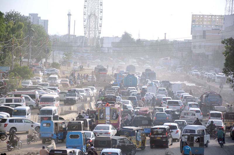 A massive traffic jam on the Jail Road became a nightmare for commuters