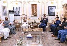 Chairman PPP and Foreign Minister Bilawal Bhutto Zardari along with Sindh Chief Minister Syed Murad Ali Shah offering Fateha after condolence with MNA Syed Fazal Shah Jilani and MPA Syed Ahmed Raza Shah Jilani on sad demise of his mother at Mohalla Ahmedpur in Ranipur
