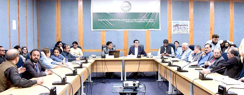 Chairman Special Committee on Affected Employees Mr. Qadir Khan Mandokhail chairing committee meeting at Parliament Lodges