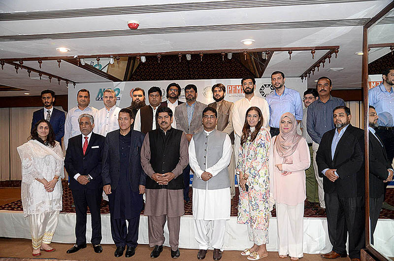 National Productivity Organization (NPO), the Ministry of Industries & Production, NPO CEO Alamgir Chaudhry Industrialist Ehsan Bhatta presenting the certificate in a seminar at local hotel